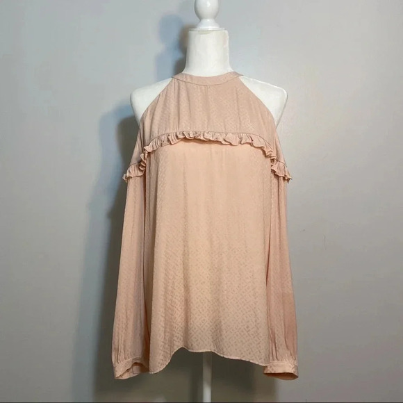 Anthropologie DREW Cold Shoulder Textured Top - Picture 1 of 11